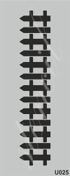 Stencil Boyama Şablonu 10x25 cm. U025 - 1