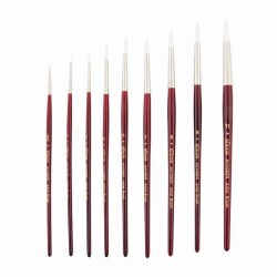 Südor 1092R Serisi Beyaz Sentetik Kıl Yuvarlak Uçlu Fırça No:5/0 - Südor