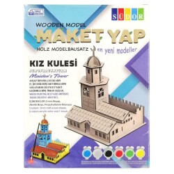 Südor Ahşap Kutulu Maket Kız Kulesi Boyama Seti Büyük - 1