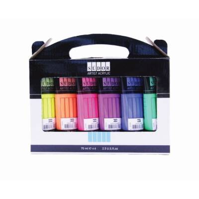 Südor Akrilik Boya 6x75 ml Set Neon - 1