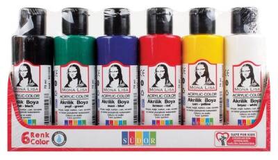 Südor Mona Lisa Akrilik Boya 6 Renk x 70 ml Şişe - 1