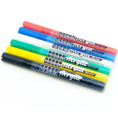 Südor Mona Lisa Akrilik Marker 6 Renk 3 mm - 1