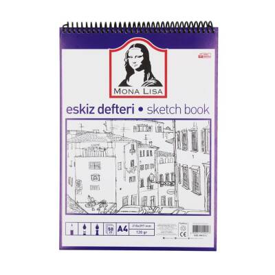 Südor Mona Lisa Telli Eskiz Defteri (Sketch Book) A4 120 gr. 50 yp. - 1