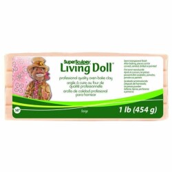 Super Sculpey Living Doll Fırınlanabilir Model Hamuru 454 gr. BEIGE - 1