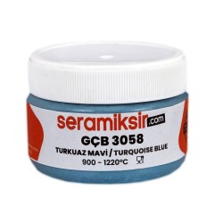 Superior Sır Altı Dekor Boyası (Çini, Seramik, Porselen) GÇB 3058 Turkuaz Mavi 50 gr - 2