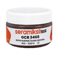 Superior Sır Altı Dekor Boyası (Çini, Seramik, Porselen) GÇB 3468 Koyu Kahve 50 gr - 2