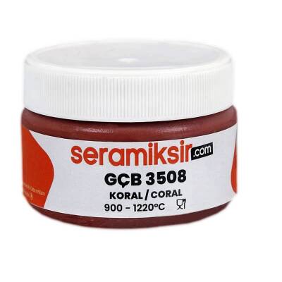 Superior Sır Altı Dekor Boyası (Çini, Seramik, Porselen) GÇB 3508 Koral 50 gr - 2