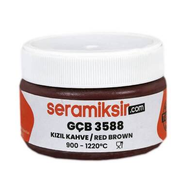 Superior Sır Altı Dekor Boyası (Çini, Seramik, Porselen) GÇB 3588 Kızıl Kahve 50 gr - 2