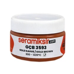 Superior Sır Altı Dekor Boyası (Çini, Seramik, Porselen) GÇB 3593 Gold Kahve 50 gr - 2