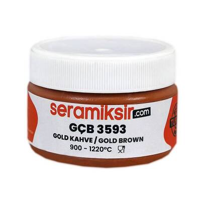 Superior Sır Altı Dekor Boyası (Çini, Seramik, Porselen) GÇB 3593 Gold Kahve 50 gr - 2