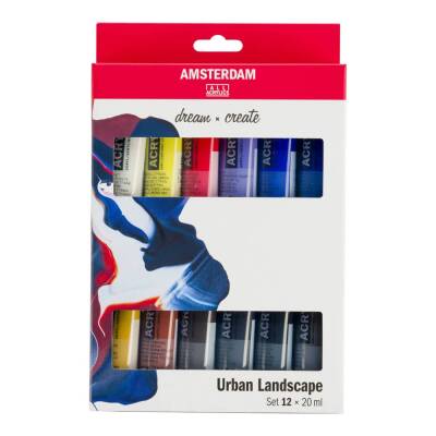 Talens Amsterdam Akrilik Boya 12 Renk x 20 ml Set Urban Landscape - 1
