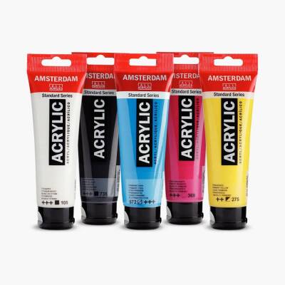 Talens Amsterdam Akrilik Boya 5 Renk x 120 ml Set Primary - 1