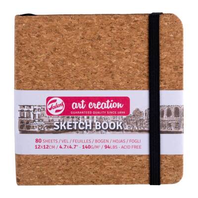 Talens Art Creation Sketchbook Sert Kapak Eskiz Defteri 140 gr 12x12 cm 80 yp Cork - 1