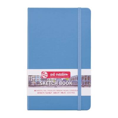 Talens Art Creation Sketchbook Sert Kapak Eskiz Defteri 140 gr 13x21 cm 80 yp MAVİ - 1