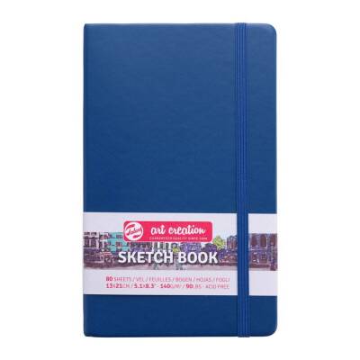 Talens Art Creation Sketchbook Sert Kapak Eskiz Defteri 140 gr 13x21 cm 80 yp NAVY BLUE - 1