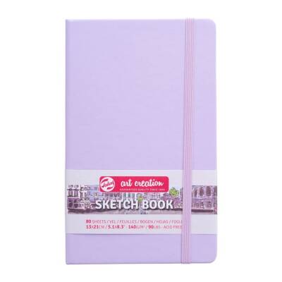 Talens Art Creation Sketchbook Sert Kapak Eskiz Defteri 140 gr 13x21 cm 80 yp PASTEL VIOLET - 1