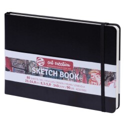 Talens Art Creation Sketchbook Sert Kapak Eskiz Defteri 140 gr 21x14,8 cm 80 yp SİYAH - 1