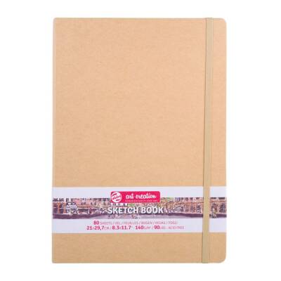 Talens Art Creation Sketchbook Sert Kapak Eskiz Defteri 140 gr 21x29,7 cm 80 yp KRAFT - 1