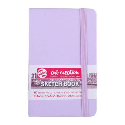 Talens Art Creation Sketchbook Sert Kapak Eskiz Defteri 140 gr 9x14 cm 80 yp PASTEL VIOLET - 1