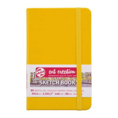 Talens Art Creation Sketchbook Sert Kapak Eskiz Defteri 140 gr 9x14 cm 80 yp SARI - 1