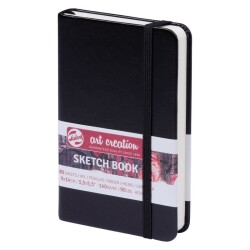 Talens Art Creation Sketchbook Sert Kapak Eskiz Defteri 140 gr 9x14 cm 80 yp SİYAH - 1