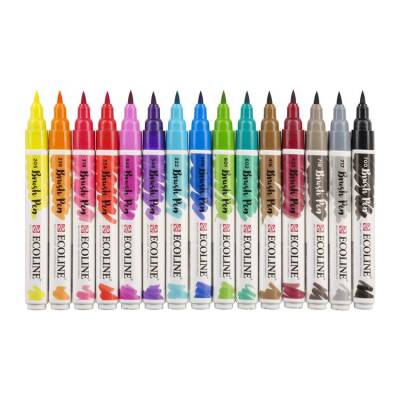Talens Ecoline Brush Pen Fırça Uçlu Kalem 15 Renk Set - 1