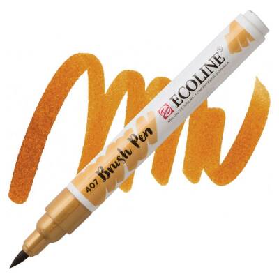 Talens Ecoline Brush Pen Fırça Uçlu Kalem 407 Deep Ochre - 1