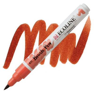 Talens Ecoline Brush Pen Fırça Uçlu Kalem 411 Burnt Sienna - 1