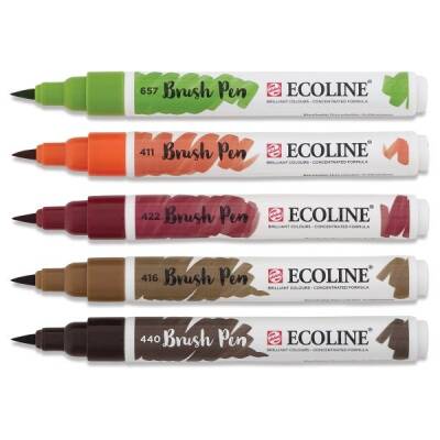 Talens Ecoline Brush Pen Fırça Uçlu Kalem 5 Renk Set AUTUMN - 1