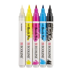 Talens Ecoline Brush Pen Fırça Uçlu Kalem 5 Renk Set PRIMARY - 1