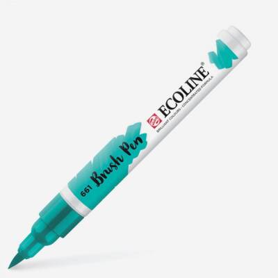 Talens Ecoline Brush Pen Fırça Uçlu Kalem 661 Turquoise Green - 1