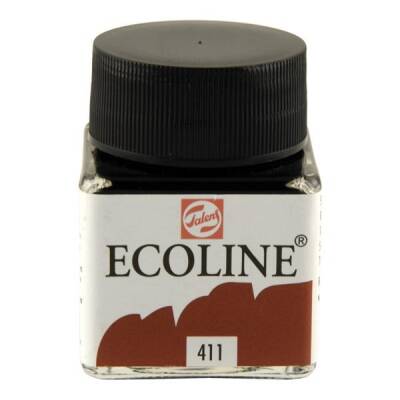 Talens Ecoline Sıvı Suluboya 30 ml. 411 Burnt Sienna - 1