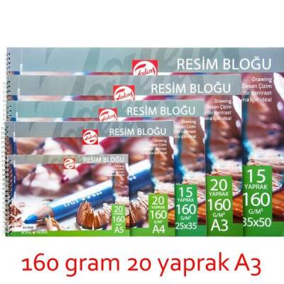 Talens Resim Bloğu 160 gr 20 yp A3 - 1