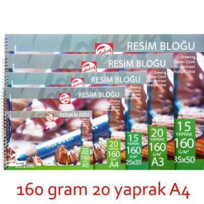 Talens Resim Bloğu 160 gr 20 yp A4 - 1