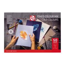 Talens Toned Colour Mix COLD Çok Amaçlı Sanatsal Blok 180 gr A3 50 yp - 1