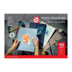 Talens Toned Colour Mix COLD Çok Amaçlı Sanatsal Blok 180 gr A4 50 yp - 1