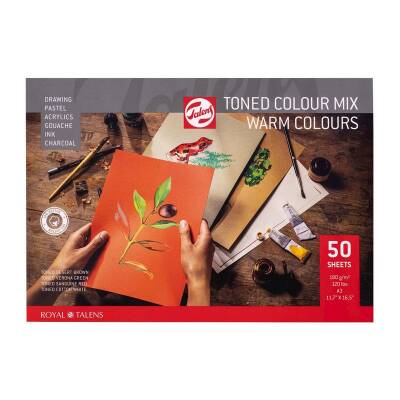 Talens Toned Colour Mix WARM Çok Amaçlı Sanatsal Blok 180 gr A3 50 yp - 1