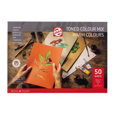 Talens Toned Colour Mix WARM Çok Amaçlı Sanatsal Blok 180 gr A4 50 yp - 1