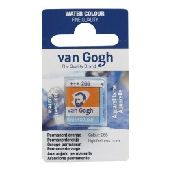 Talens Van Gogh 1/2 Tablet Sulu Boya 266 Permanent Orange - Talens