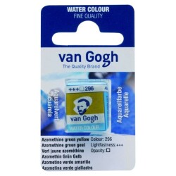 Talens Van Gogh 1/2 Tablet Sulu Boya 296 Azomethine Green Yellow - Talens