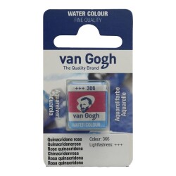 Talens Van Gogh 1/2 Tablet Sulu Boya 366 Quinacridone Rose - Talens