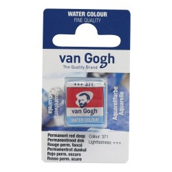 Talens Van Gogh 1/2 Tablet Sulu Boya 371 Permanent Red Deep - Talens