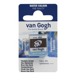Talens Van Gogh 1/2 Tablet Sulu Boya 403 Vandyke Brown - Talens