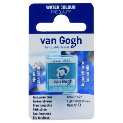 Talens Van Gogh 1/2 Tablet Sulu Boya 522 Turquoise Blue - Talens