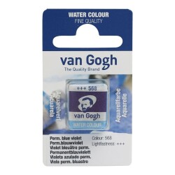 Talens Van Gogh 1/2 Tablet Sulu Boya 568 Permanent Blue Violet - Talens