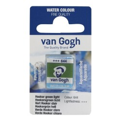 Talens Van Gogh 1/2 Tablet Sulu Boya 644 Hooker Green Light - Talens