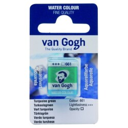 Talens Van Gogh 1/2 Tablet Sulu Boya 661 Turquoise Green - Talens