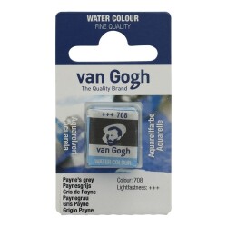 Talens Van Gogh 1/2 Tablet Sulu Boya 708 Payne's Grey - Talens