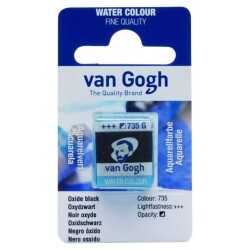 Talens Van Gogh 1/2 Tablet Sulu Boya 735 Oxide Black - Talens
