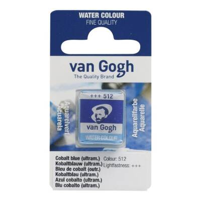 Talens Van Gogh 1/2 Tablet Sulu Boya 512 Cobalt Blue (Ultramarine) - 1